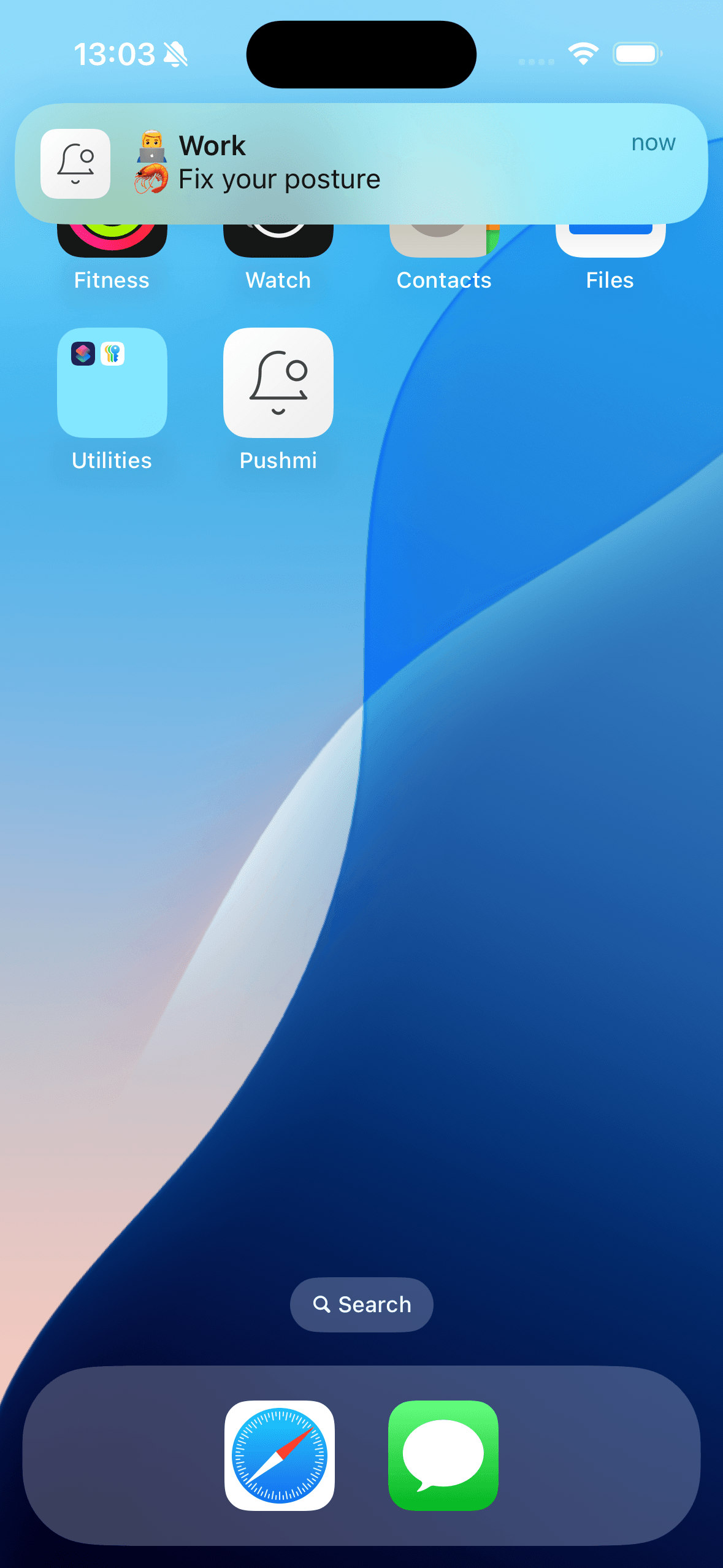 Reminders screen